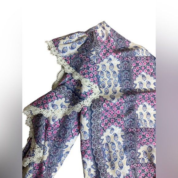 Cami NYC Women’s Floral Paisley Patchwork Shivani One Shoulder Top With Ruffle - Picture 3 of 7